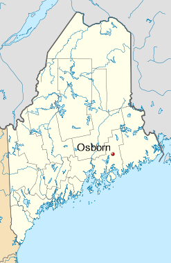 Map of Maine Showing the Town of Osborn